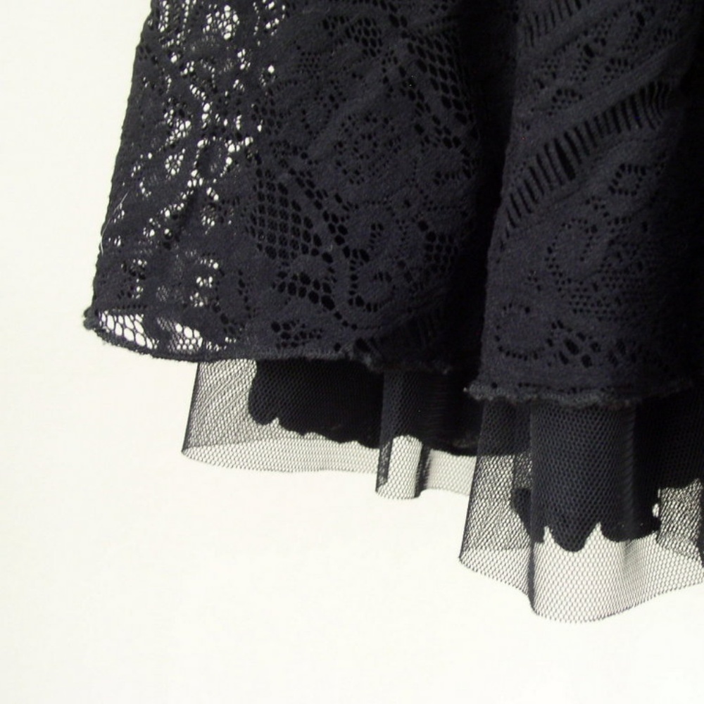 Free People Black Lace Beaded Fit & Flare Dress M - Picture 7 of 8